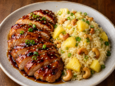 Chicken Teriyaki with Cashew Pineapple Rice Recipe