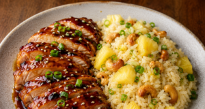 Chicken Teriyaki with Cashew Pineapple Rice Recipe
