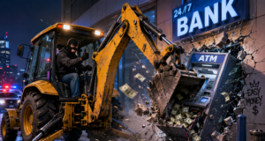 Batman”-Costumed Robber Tries to Steal ATM With a Backhoe