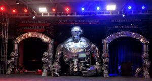 Giant Robots Are Fighting Each Other Inside a Detroit Church